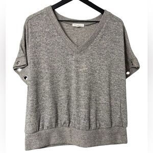 🩶Parallel Skies Women’s Sweater Top Pull Over Gray Soft Fuzzy Size XL.